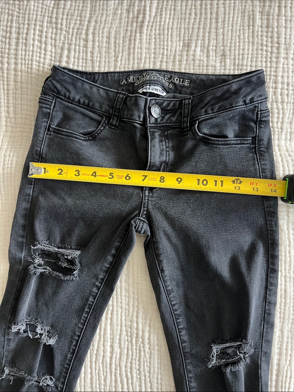 Black Distressed Skinny Jeans - Picture 7 of 9